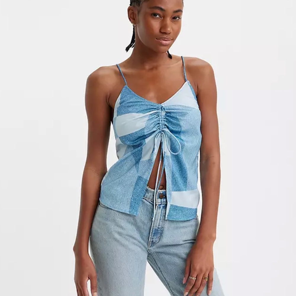 NWT Levi Denim Pattern Tank - Size M